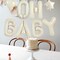 OH BABY Balloon,40 Inch Cream White Oh Baby Foil Letter Balloons,Large Baby Shower Balloon Banners for Gender Reveal Party Decoration Baby Birthdays Party Decoration
